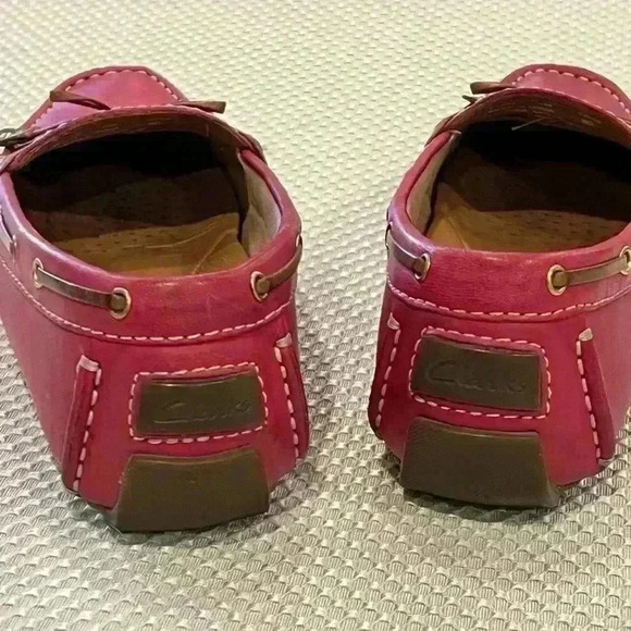 Clarks Women's Dunbar Racer Loafer cranberry pink size 7 - Picture 2 of 7
